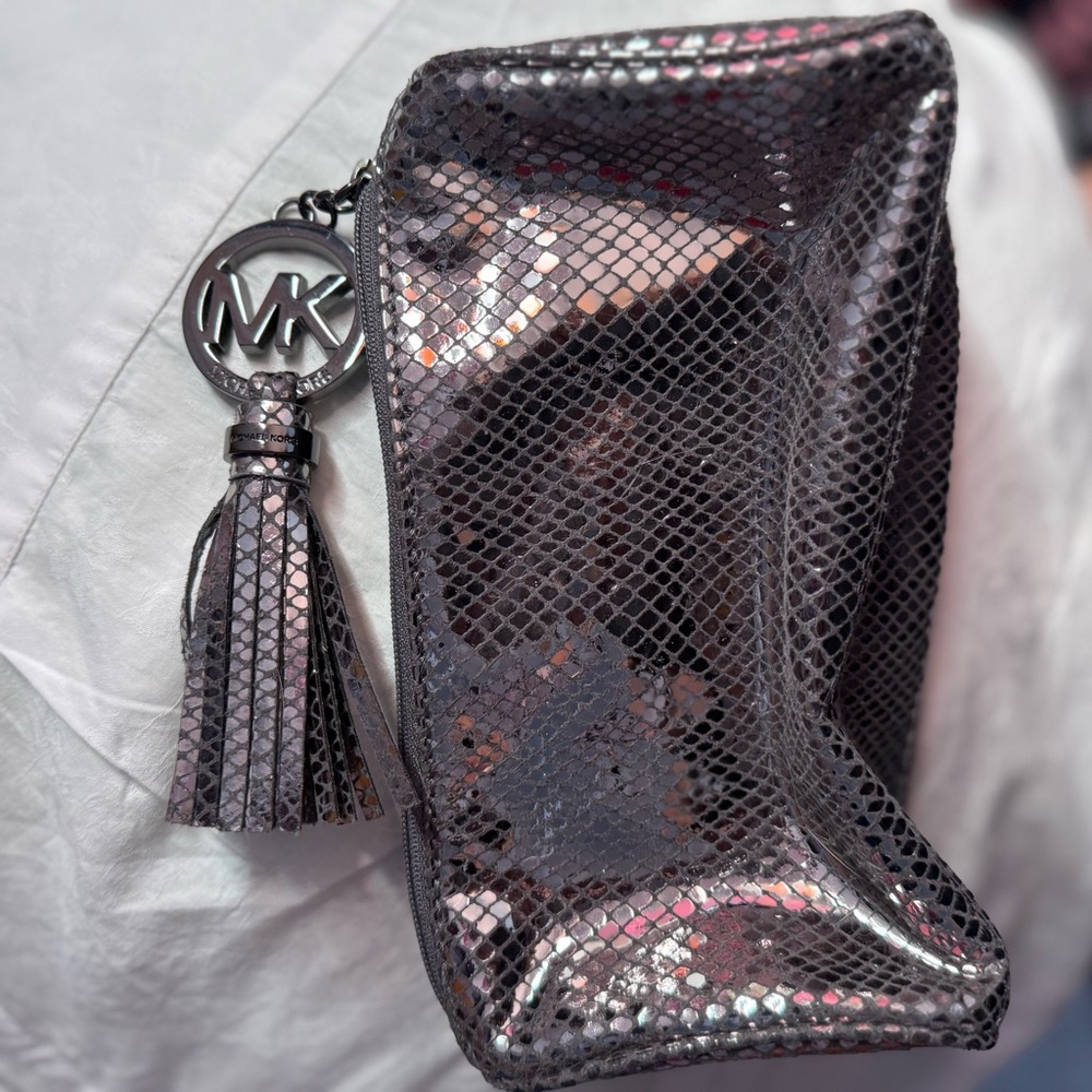 Michael Kors Metallic Black Tassel mini bag